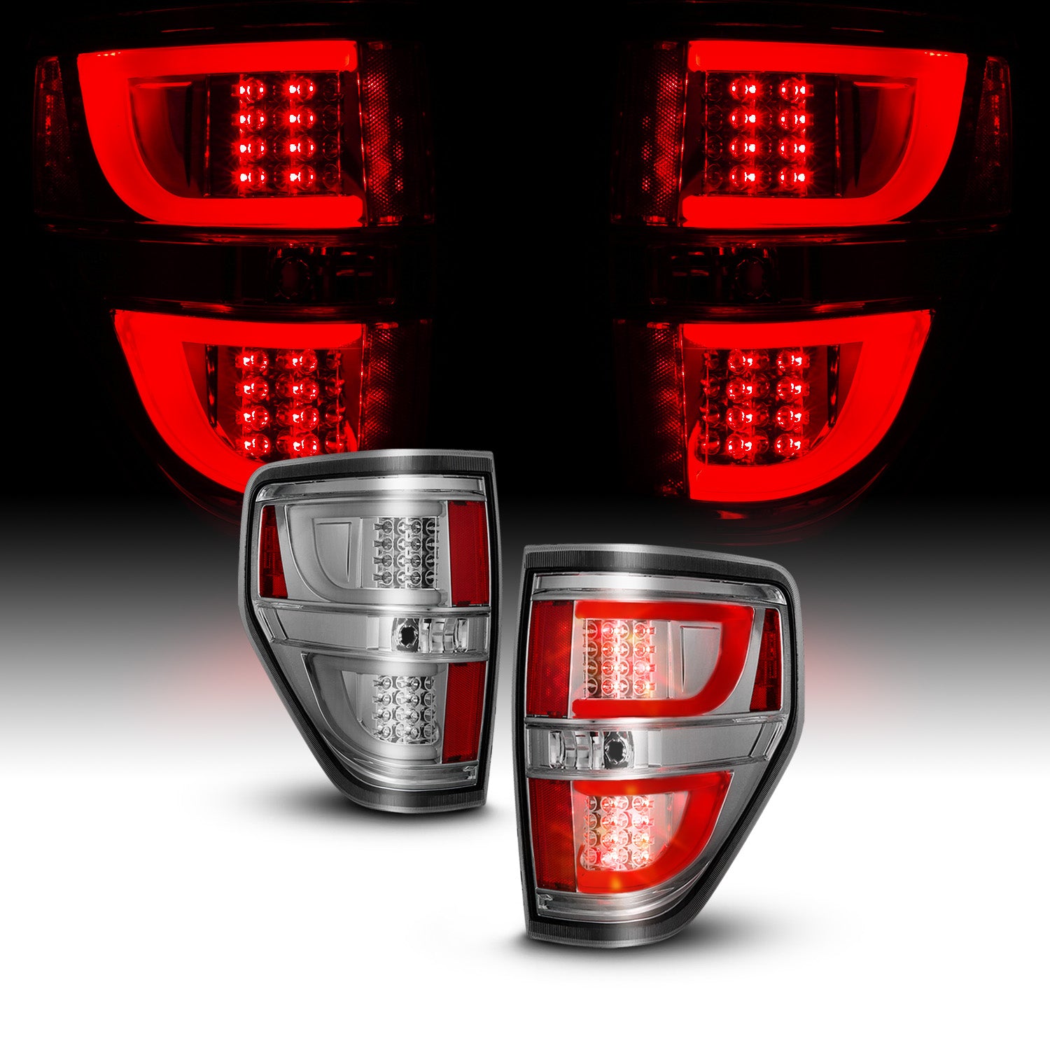 FORD F-150 09-13 LED TAIL LIGHTS G2 SMOKE