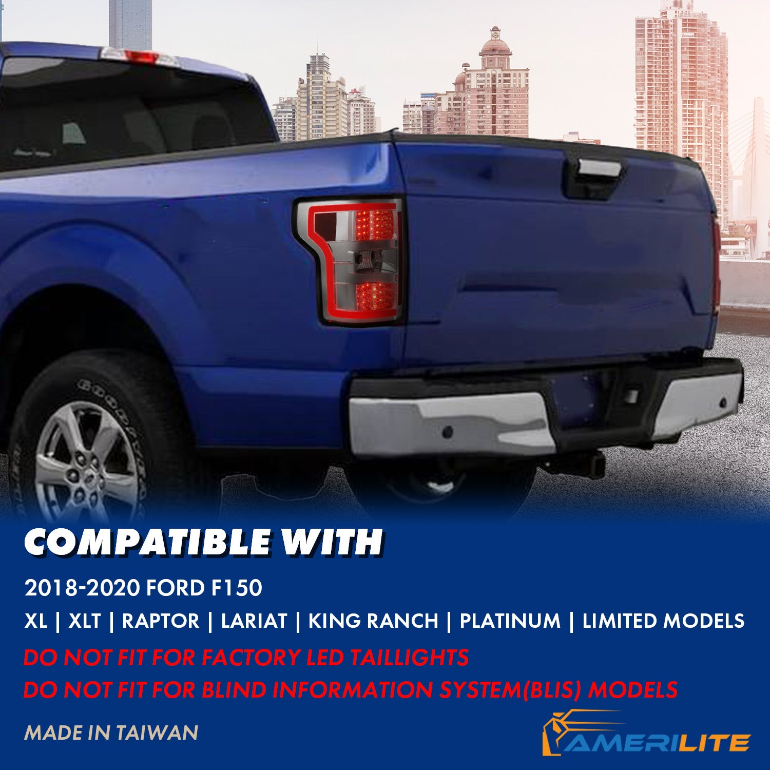 FORD F-150 2018 LED TAIL LIGHTS G2 SMOKE
