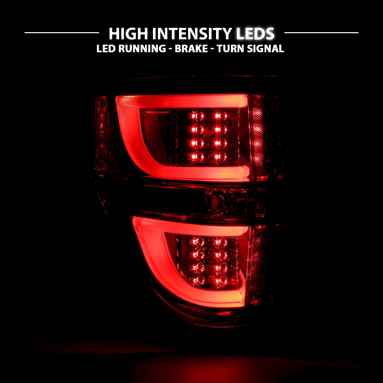 FORD F-150 09-13 LED TAIL LIGHTS G2 RED/CLEAR