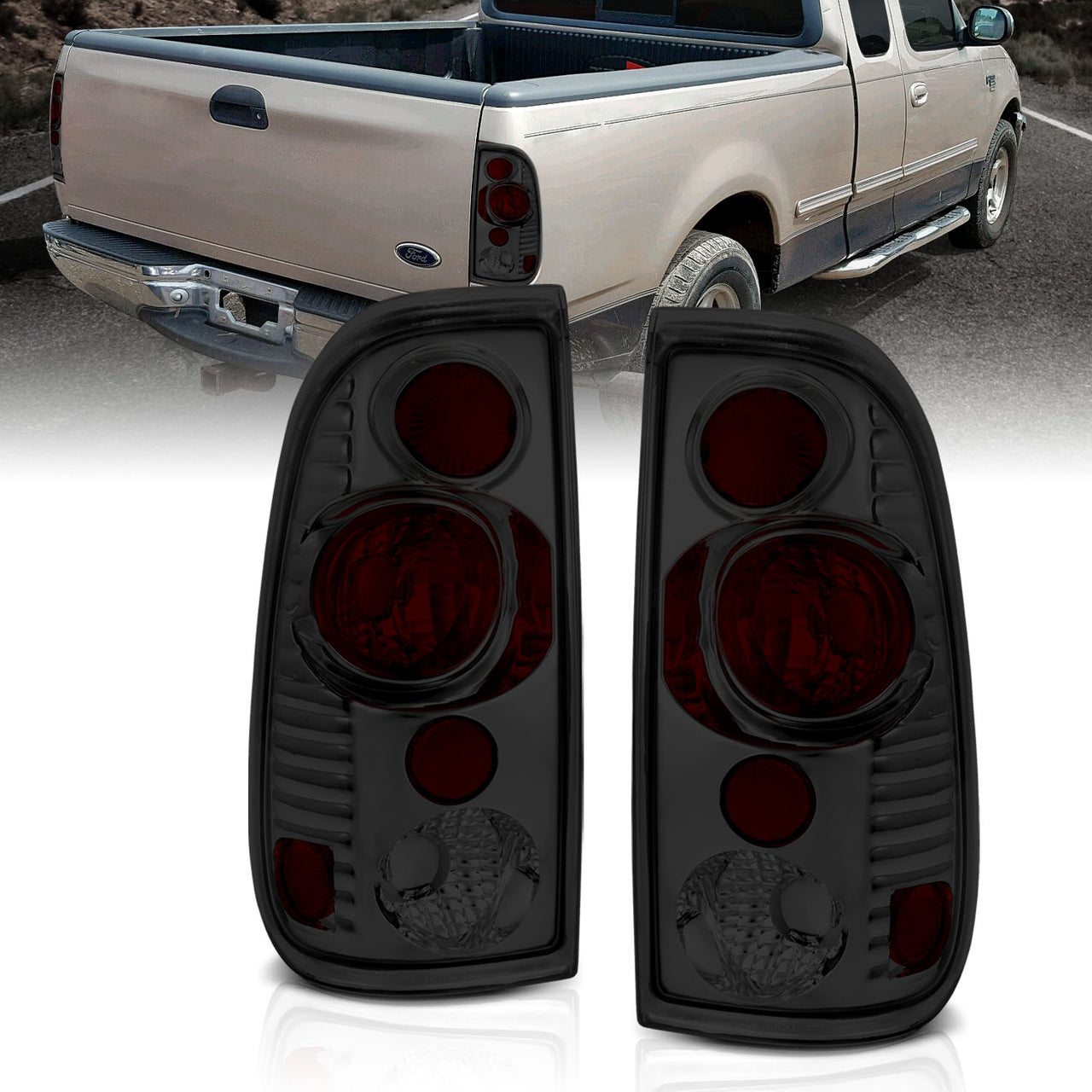 FORD F-SERIES 97-03 TAIL LIGHTS VERSION 2 SMOKE