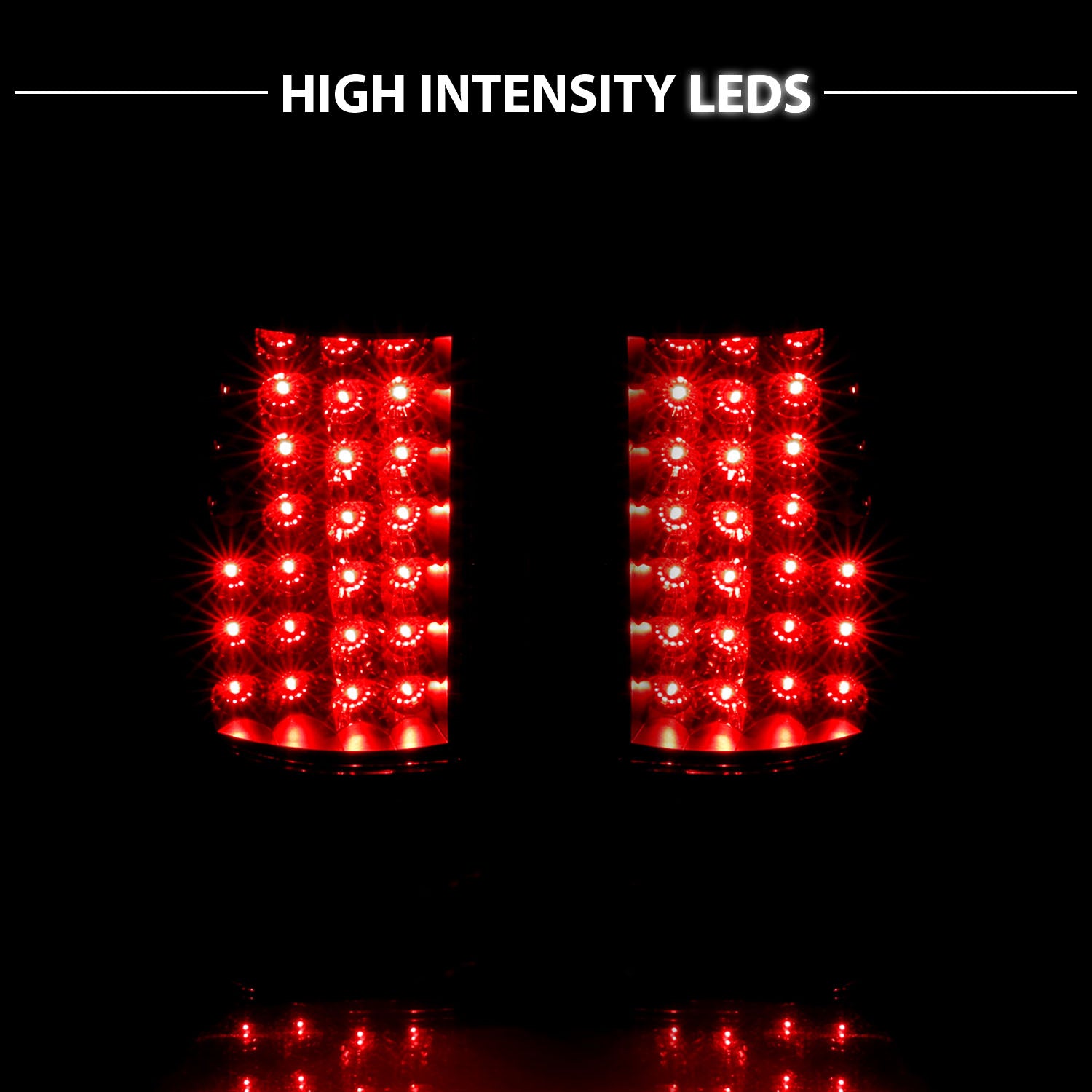 Chevy/GMC C/K 1500/2500/3500 88-99, SUBURBAN/YUKON 92-00, TAHOE 94-00, BLAZER 92-94, CADILLAC ESCALADE 99-00 LED TAIL LIGHTS BLACK HOUSING CLEAR LENS G2