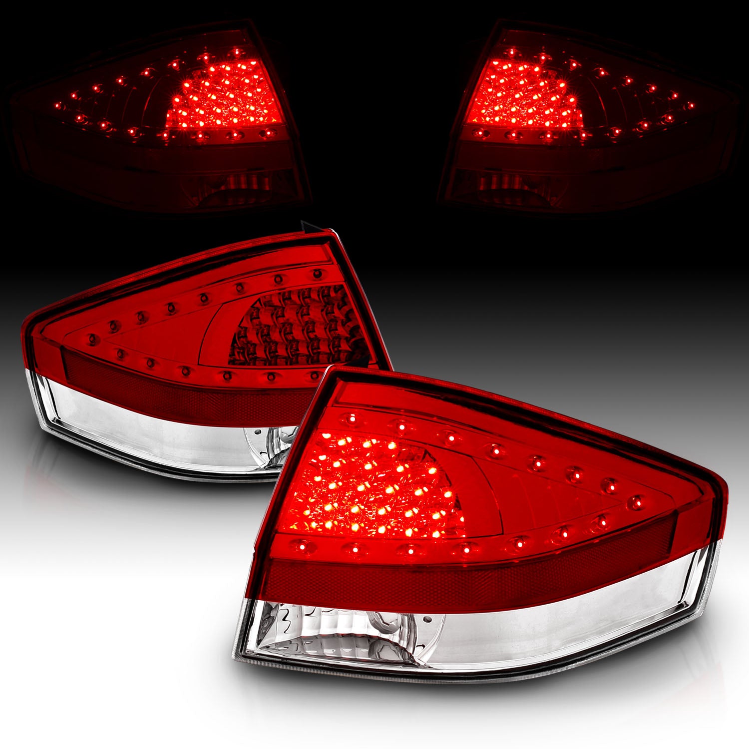 FORD FOCUS 08-11 4DR/2DR LED TAIL LIGHTS RED/CLEAR
