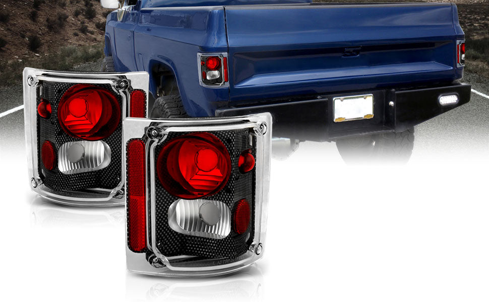 CHEVY FULLSIZE 73-87 TAIL LIGHTS CARBON