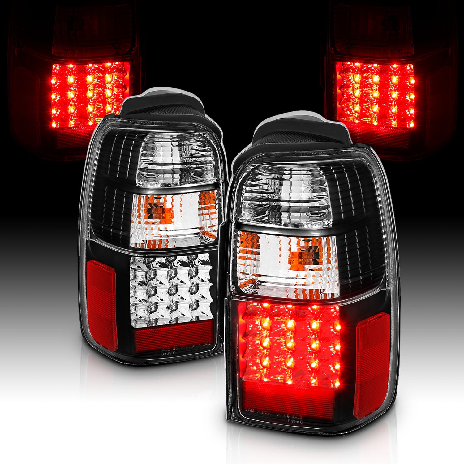 TOYOTA 4 RUNNER 01-02 LED TAIL LIGHTS JDM BLACK