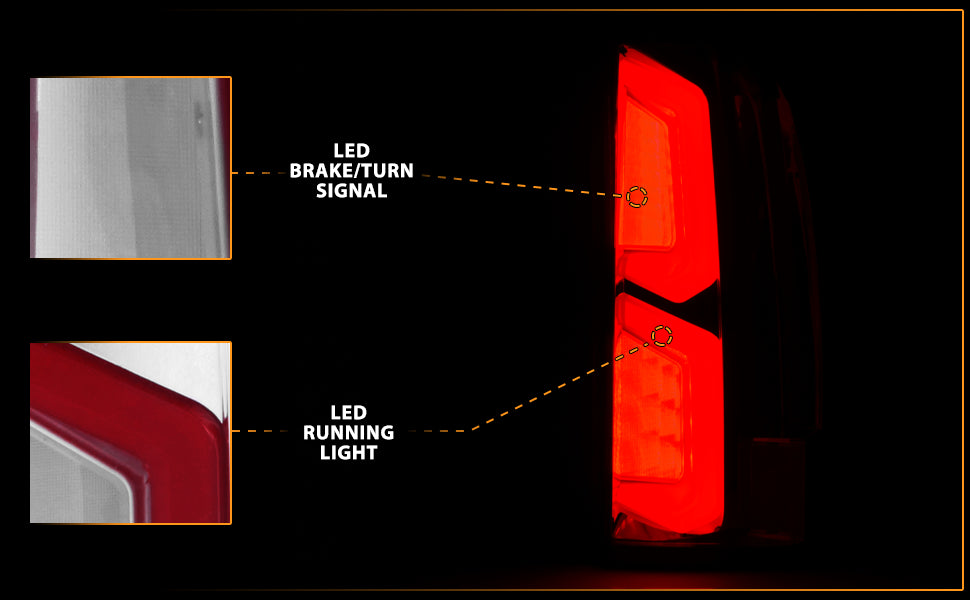 CHEVY TAHOE/SUBURBAN 15-17 LED TAIL LIGHTS ALL CHROME W/ C-LIGHT BAR