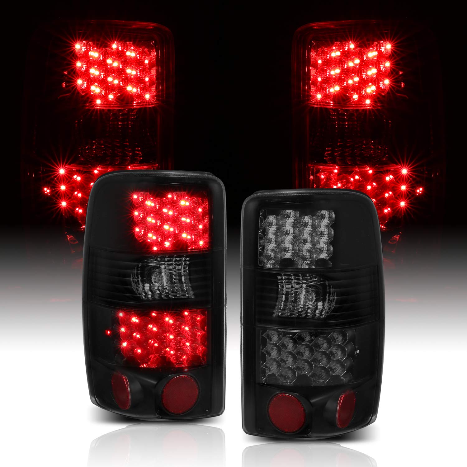 CHEVY TAHOE/SUBURBAN/GMC DENALI 00-06 LED TAIL LIGHTS DARK SMOKE