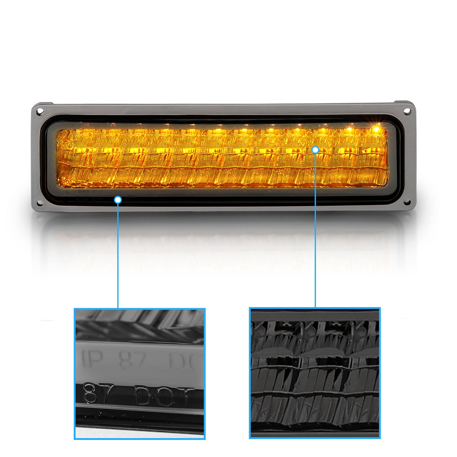 CHEVY FULLSIZE/BLAZER/SUBURBAN/SIERRA/YUKON 88-98 PARKING LED LIGHTS SMOKE