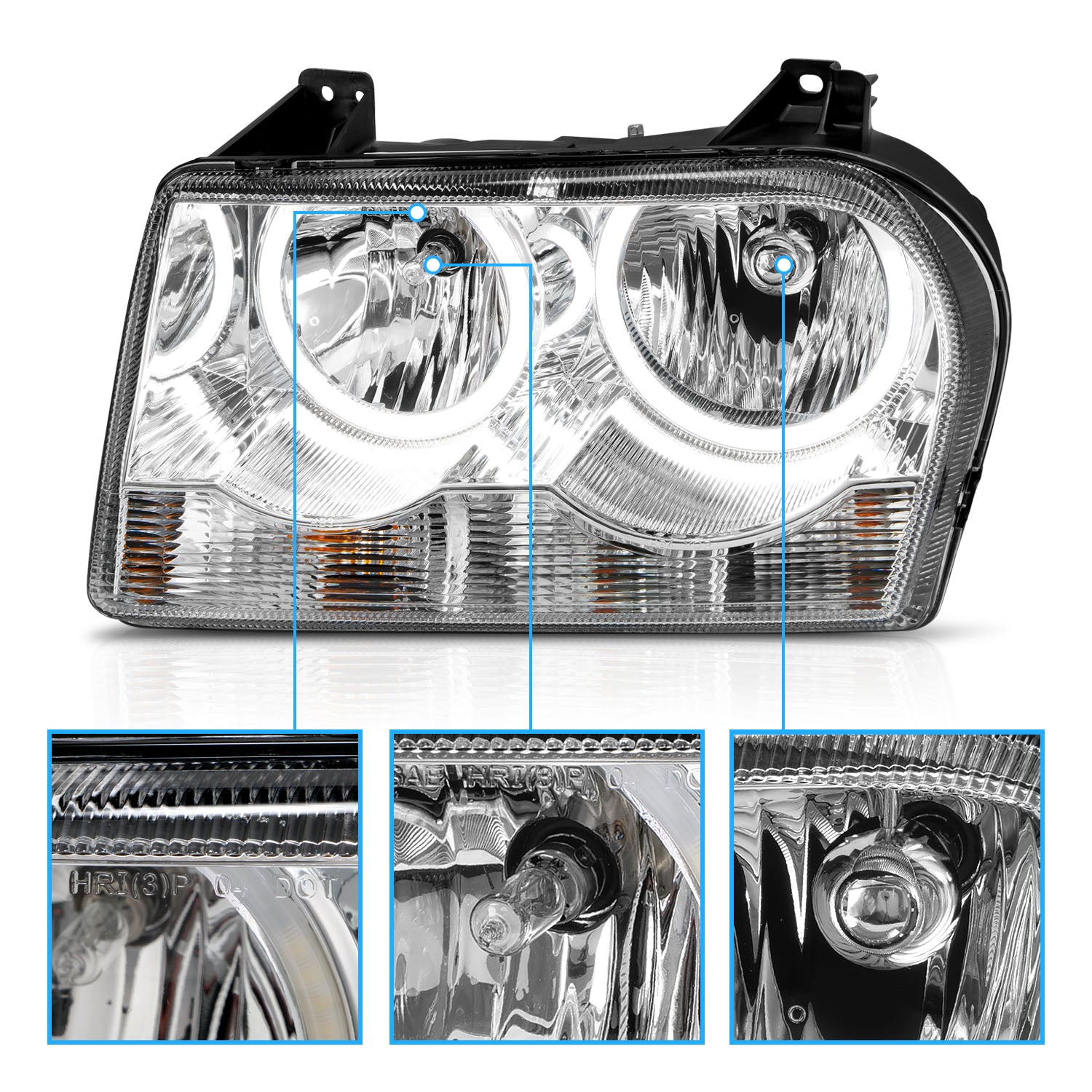 CHRYSLER 300 05-UP H.L HALO CHROME (SUPER WHITE)