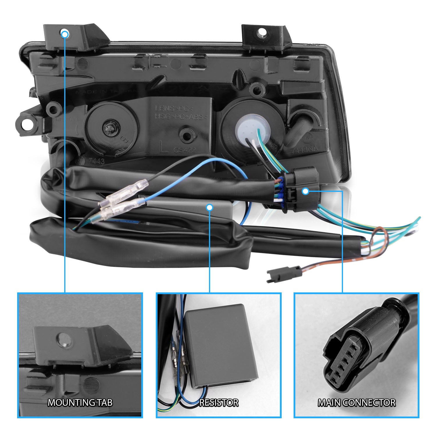 JEEP WRANGLER 10-21 LED SIDE MARKERS SMOKE LENS (SEQUENTIAL SIGNAL) (FOR LOW CONFIGURED)