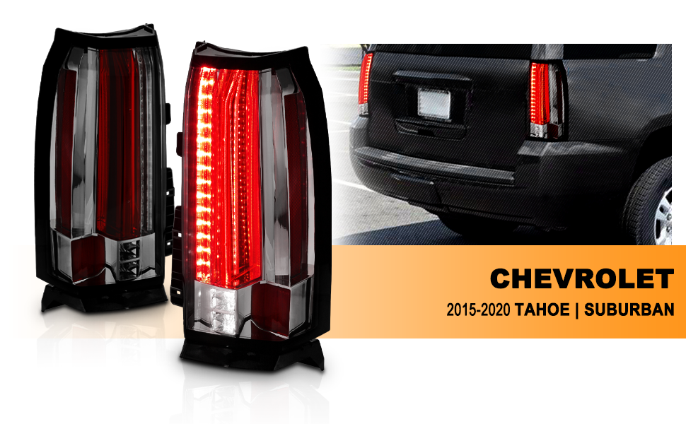 CHEVY TAHOE/SUBURBAN 15-17 LED TAIL LIGHTS SMOKE