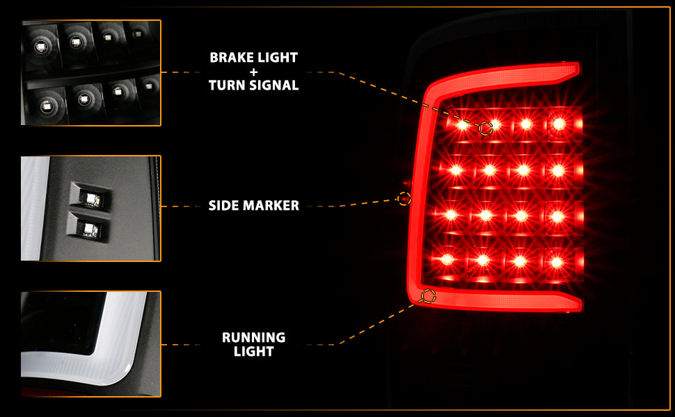 DODGE RAM 1500 09-20 LED TAIL LIGHTS BLACK HOUSING CLEAR LENS (W/ SEQUENTIAL ) (HALOGEN MODEL)