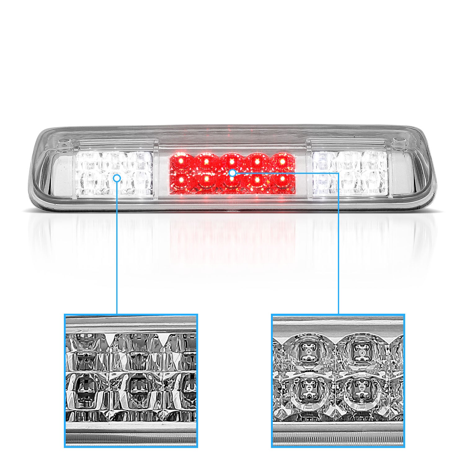 FORD F-150 04-08 LED 3RD BRAKE LIGHT G2 ALL CHROME