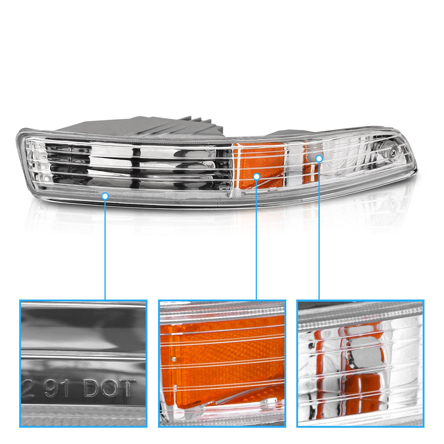 ACURA INTEGRA 94-97 BUMPER LIGHTS AMBER