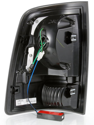 DODGE RAM 1500 09-20 LED TAIL LIGHTS BLACK HOUSING SMOKE LENS (W/ SEQUENTIAL ) (HALOGEN MODEL)