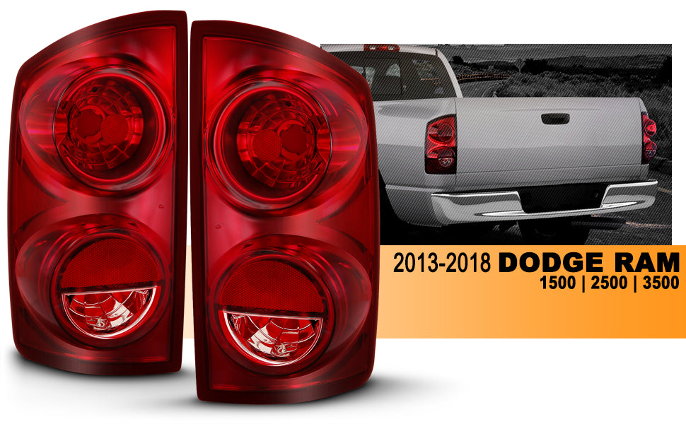 DODGE RAM 1500/2500/3500 07-09 TAIL LIGHTS RED LENS (OE REPLACEMENT)
