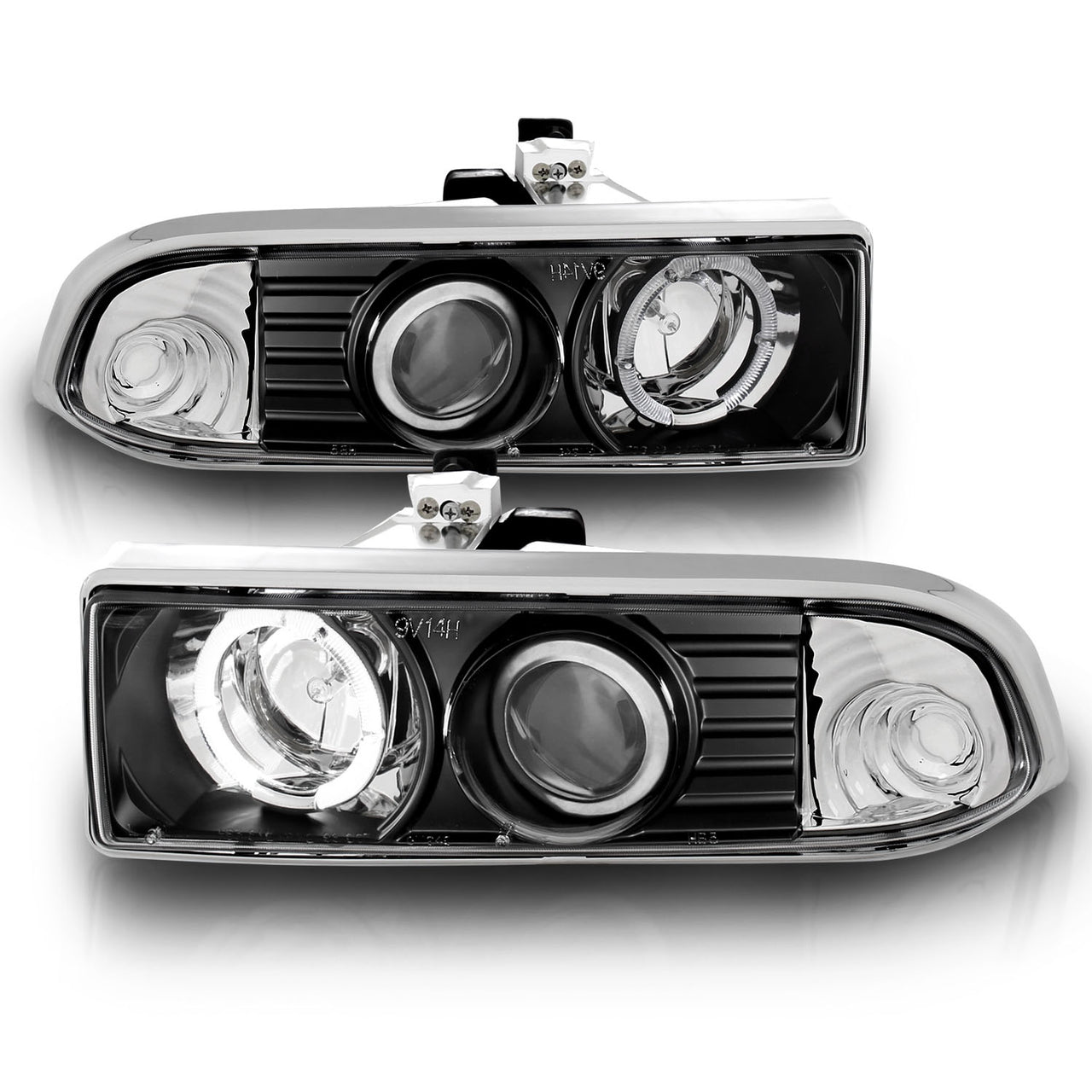 CHEVY S10/BLAZER 98-04 PROJECTOR HEADLIGHTS HALO BLACK CLEAR