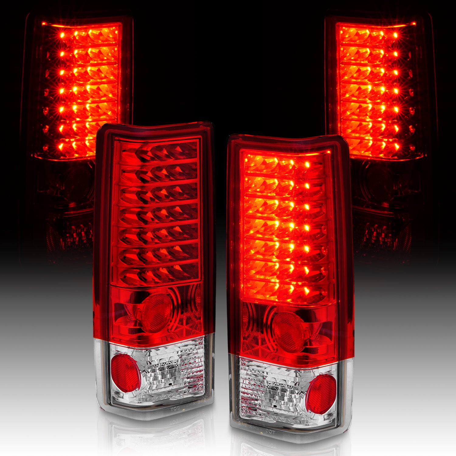 CHEVY ASTRO/GMC SAFARI VAN 85-05 LED TAIL LIGHTS RED/CLEAR