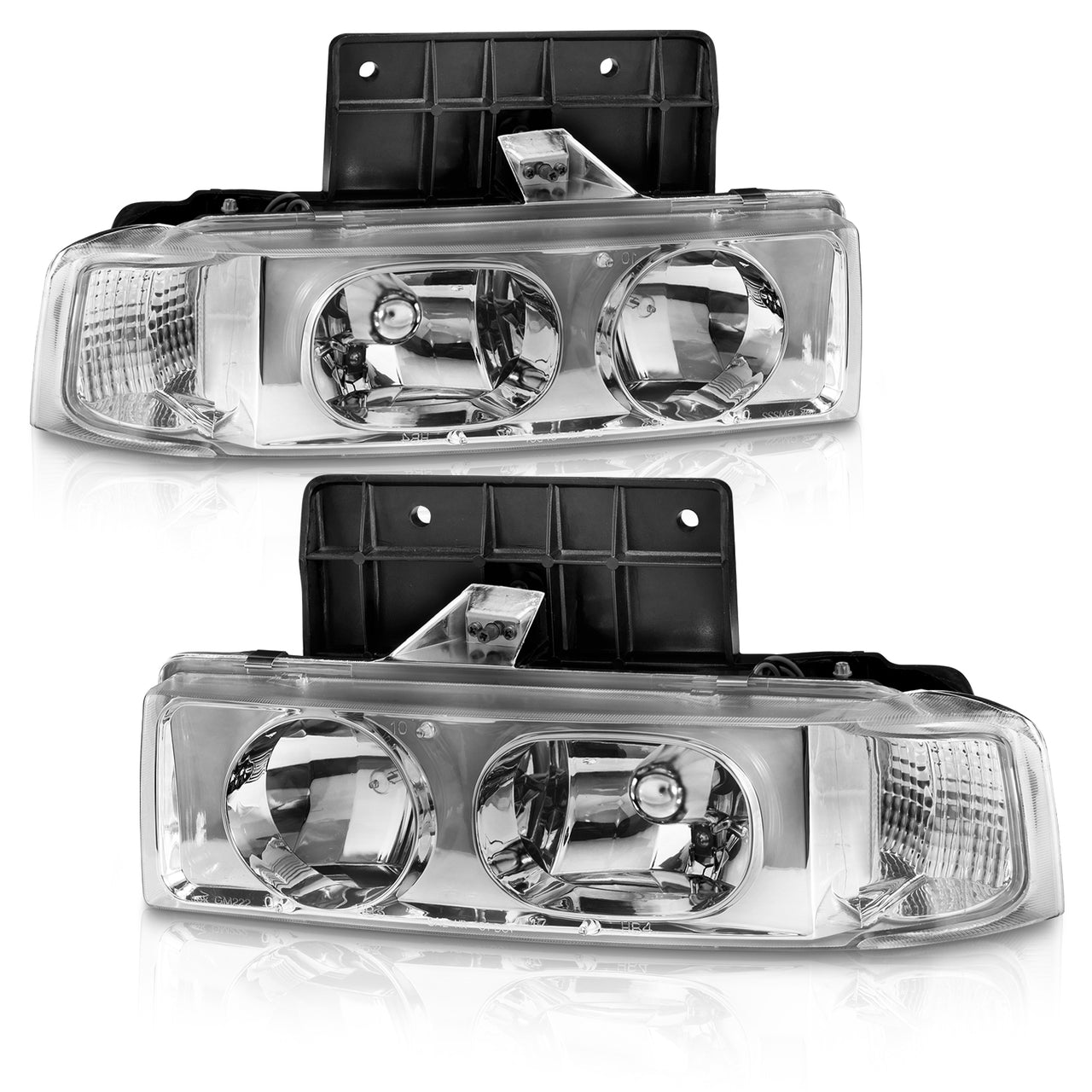 CHEVY ASTRO 95-03  HEADLIGHTS CHROME (1PCS W/ CORNER LIGHTS)
