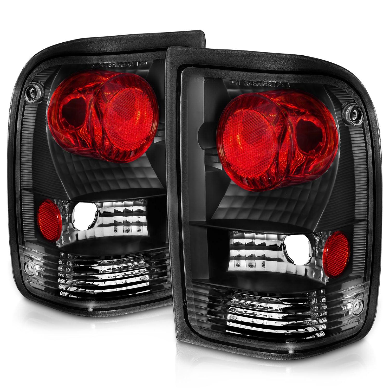 FORD RANGER 93-97 TAIL LIGHTS BLACK