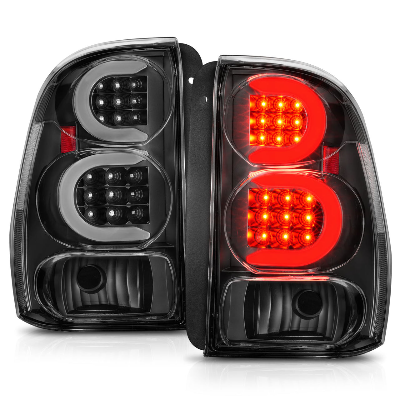 CHEVY TRAILBLAZER 02-09 LED TAIL LIGHTS BLACK HOUSING CLEAR LENS