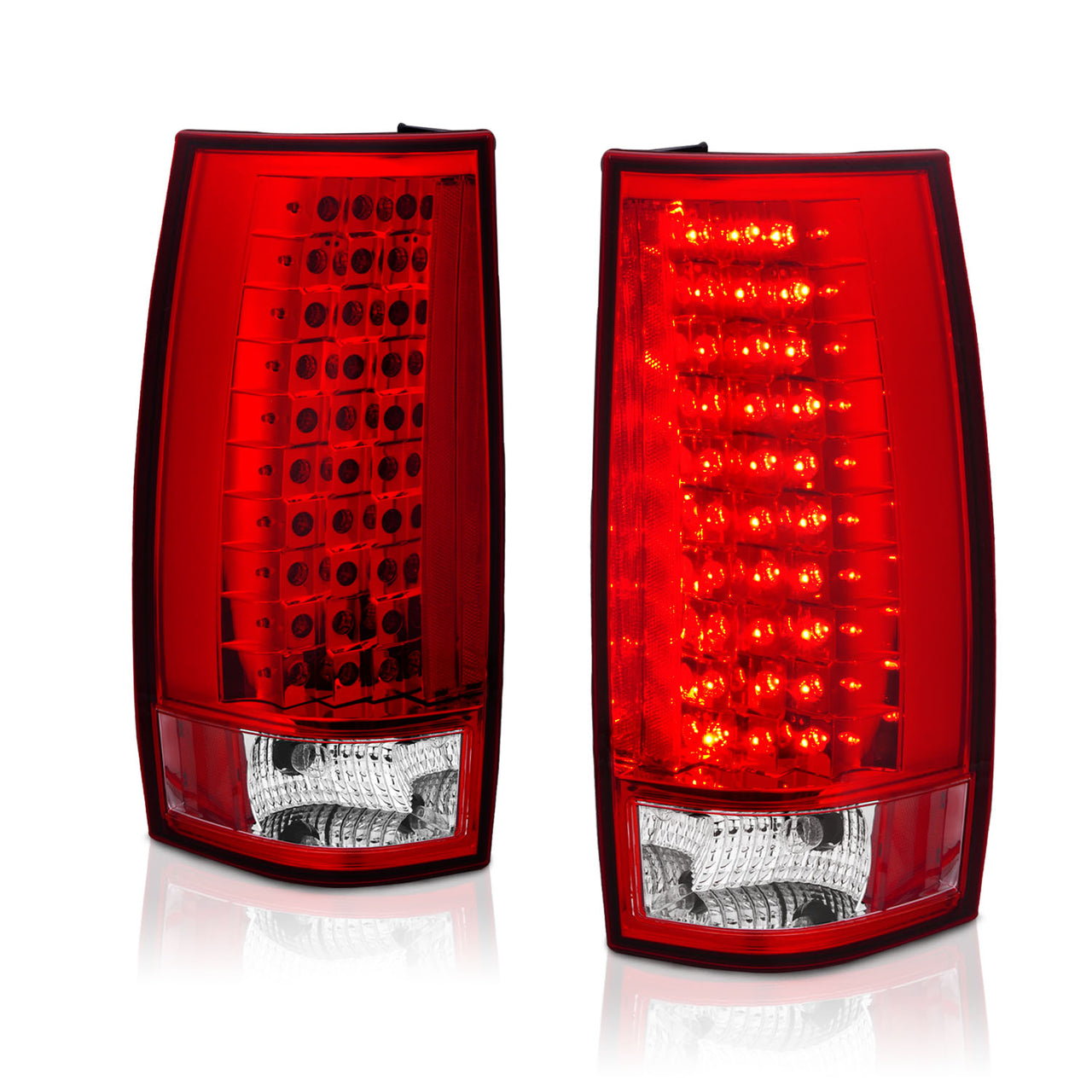 CHEVY TAHOE/SUBURBAN 07-UP LED G4 TAIL LIGHTS RED/CLEAR (ESCALADE LOOK)