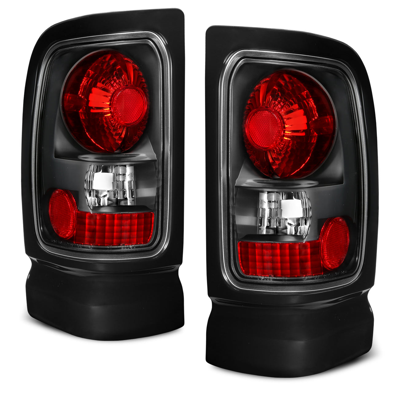 DODGE RAM 94-01 TAIL LIGHTS BLACK