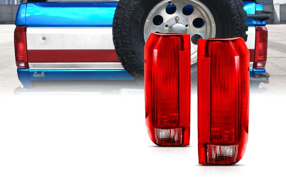 FORD BRONCO (FULL SIZE FROM 10/89) 92-96/FD PU F-150/250 (STYLESIDE FROM 10/89) 92-97 TAIL LIGHTS CHROME (OE REPLACEMENT)