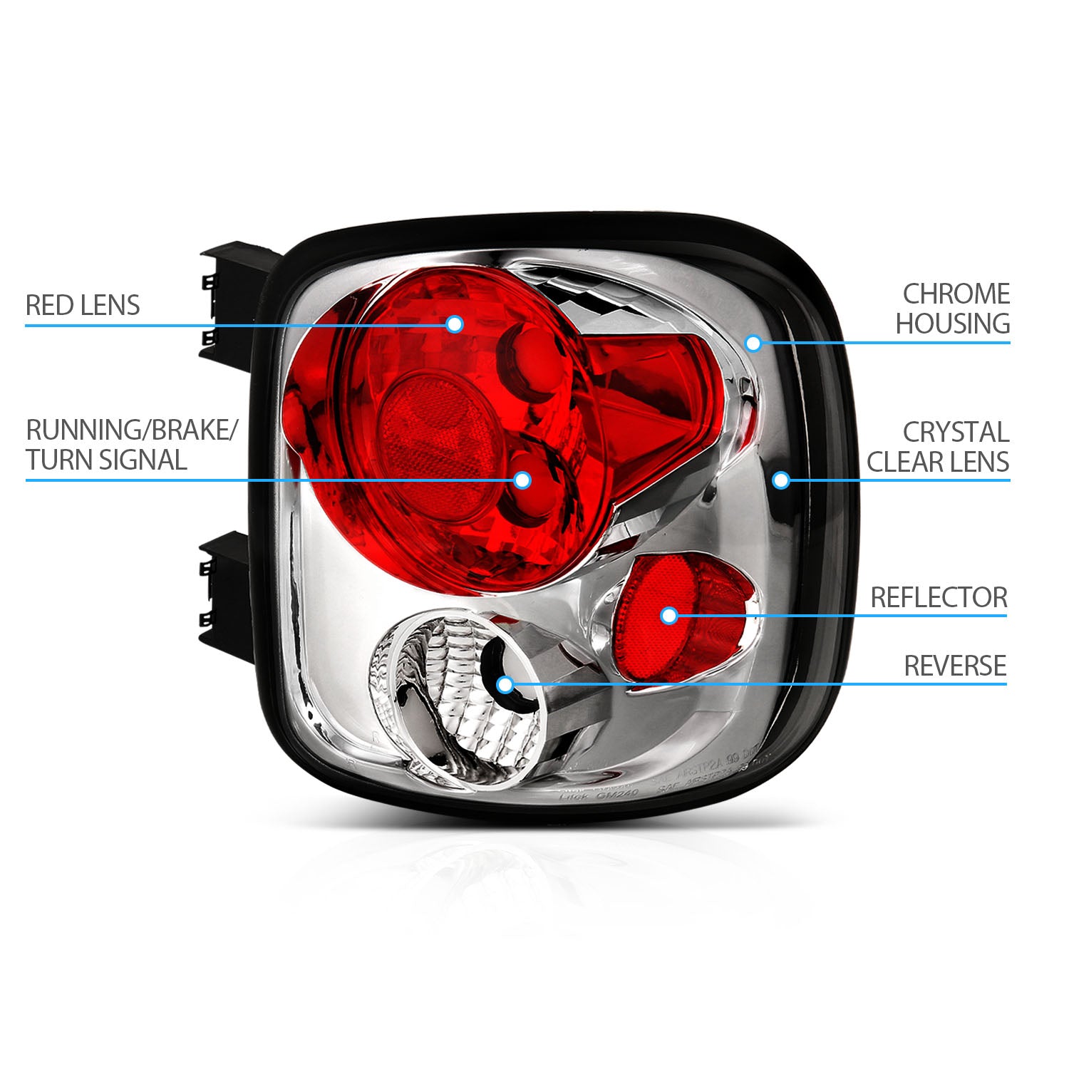 CHEVY SILVERADO/SIERRA STEPSIDE 99-02 TAIL LIGHTS CHROME