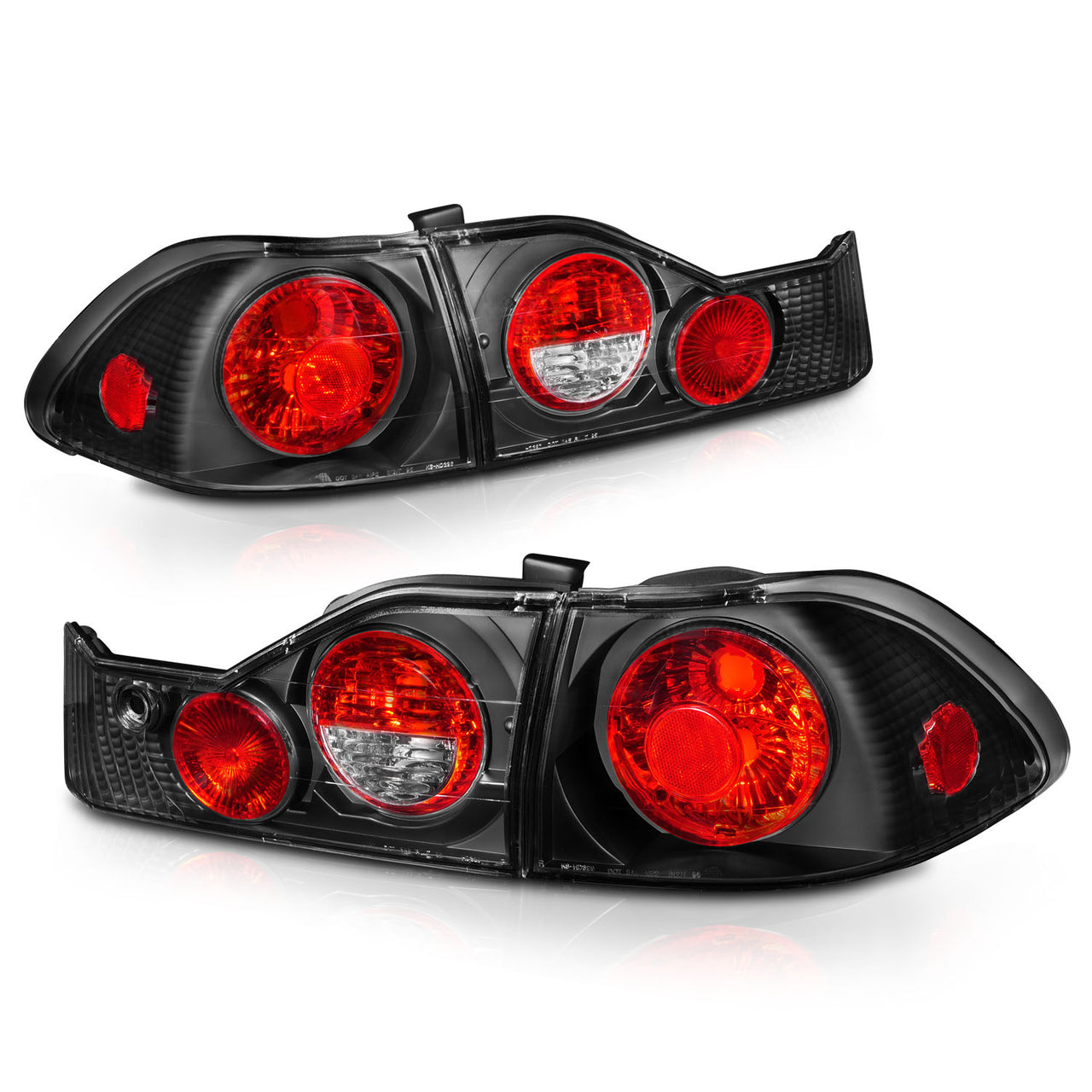 HONDA ACCORD 98-00 4DR TAIL LIGHTS G2 BLACK