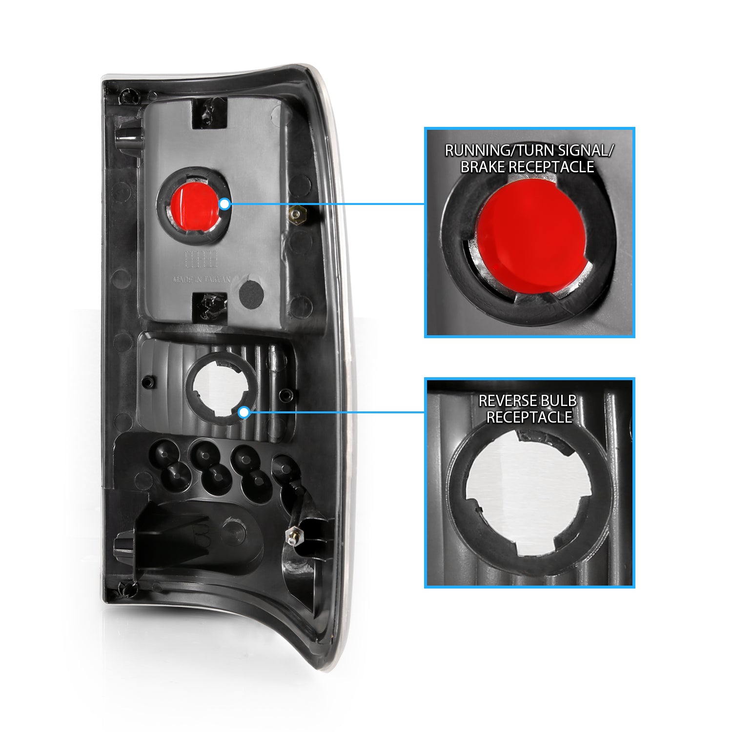 FORD F-150 04-06 TAIL LIGHTS ALL CHROME (LED STYLE)