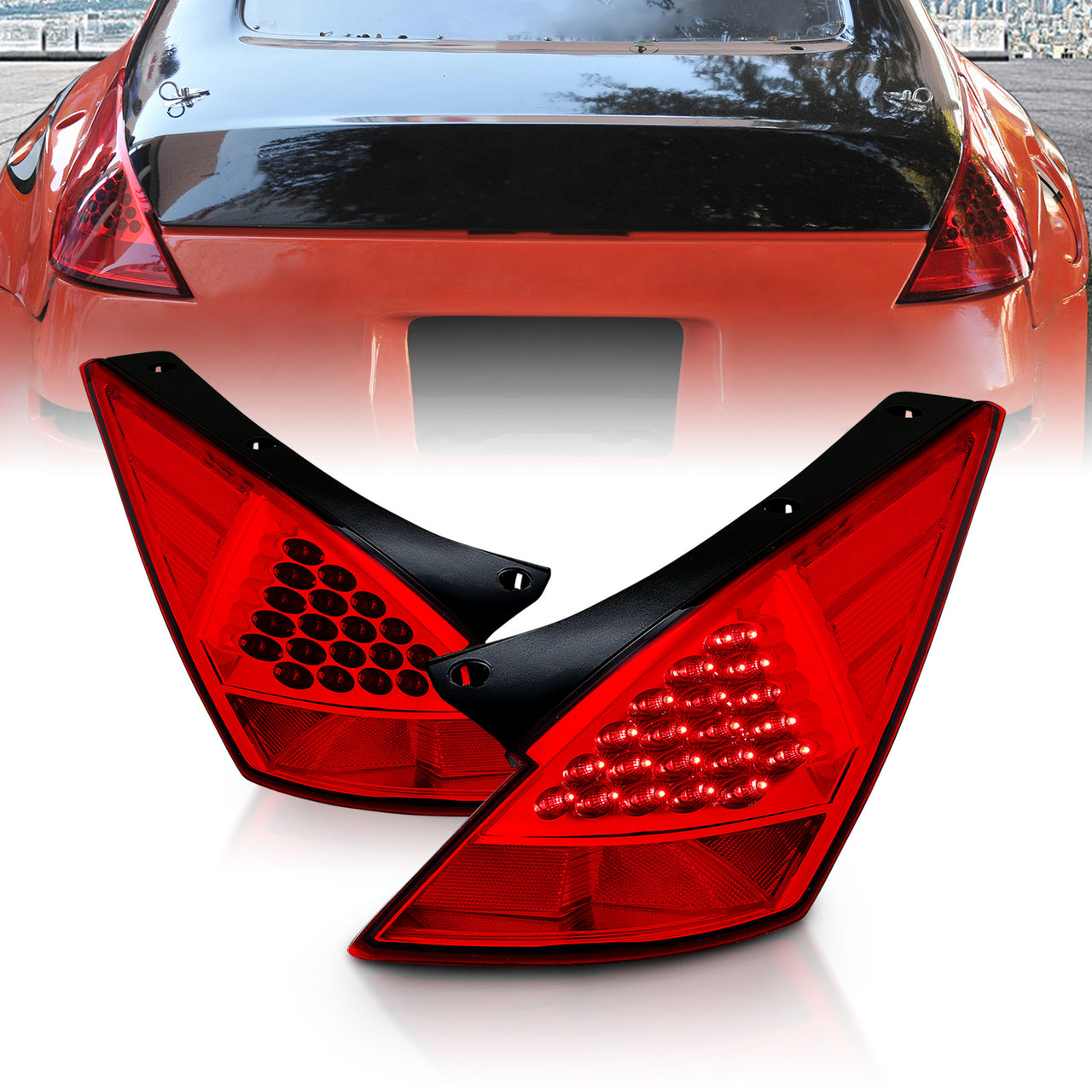 NISSAN 350Z 03-06 LED TAIL LIGHTS ALL RED