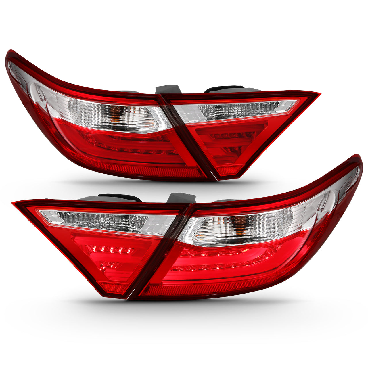 TOYOTA CAMRY 15-17 4D LED TAIL LIGHTS RED/CLEAR (4 PCS)