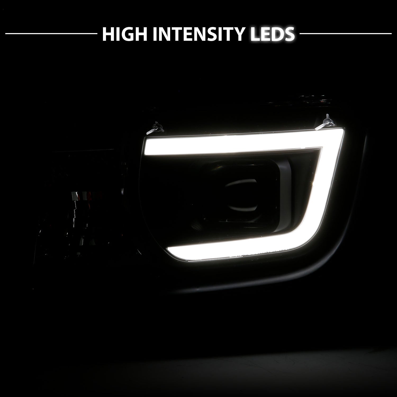 CHEVY CAMARO 10-12 PROJECTOR LIGHT BAR STYLE BLACK CLEAR