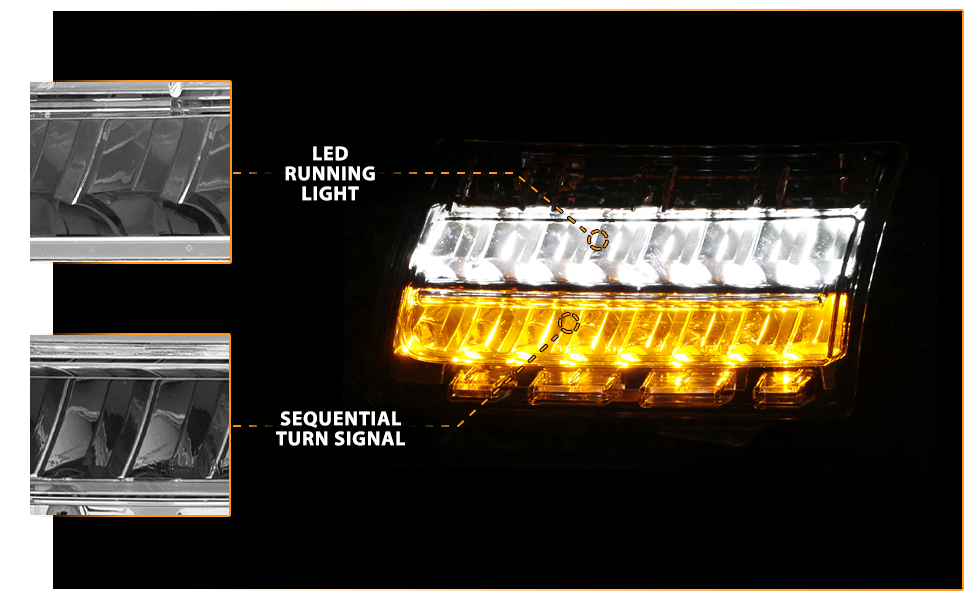 JEEP WRANGLER 18-21 / GLADIATOR 20 LED SIDE MARKERS CHROME  (SEQUENTIAL SIGNAL) (FOR SPORT, SPORT S MODEL/BULB TYPE)