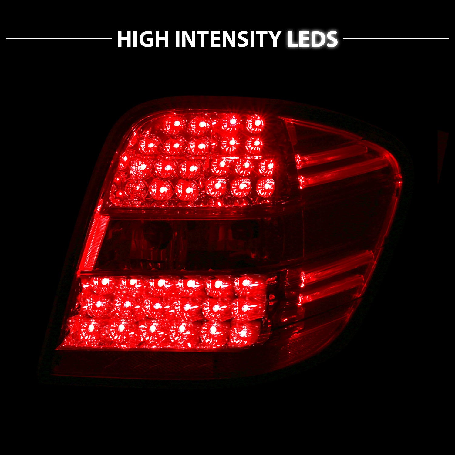 MBZ M CLASS W164 06-11 LED TAIL LIGHTS RED/CLEAR