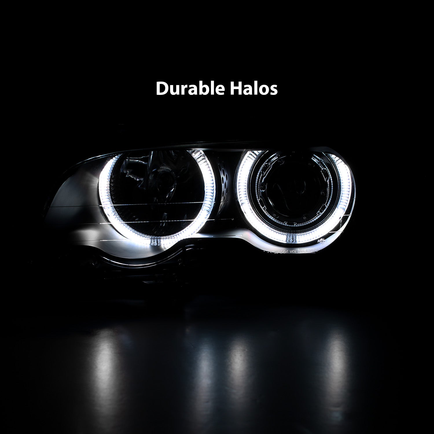 BMW 3 SERIES E46 (M3) 99-01 2DR PROJECTOR HEADLIGHTS W/ CORNER LIGHTS HALO BLACK CLEAR