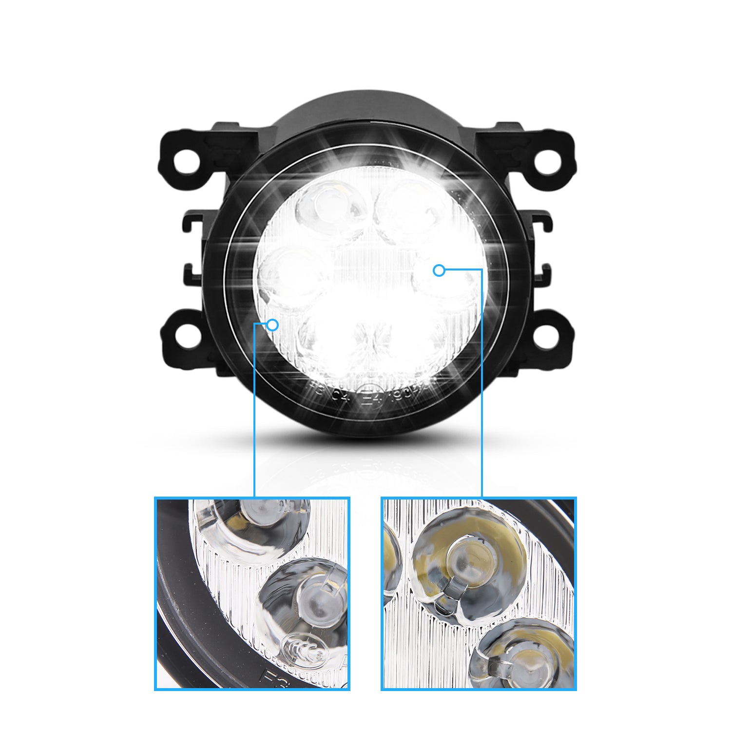 LED FOG LIGHTS FOR NISSAN, RENAULT, CITROEN, FORD AND HONDA, 6x3W LED