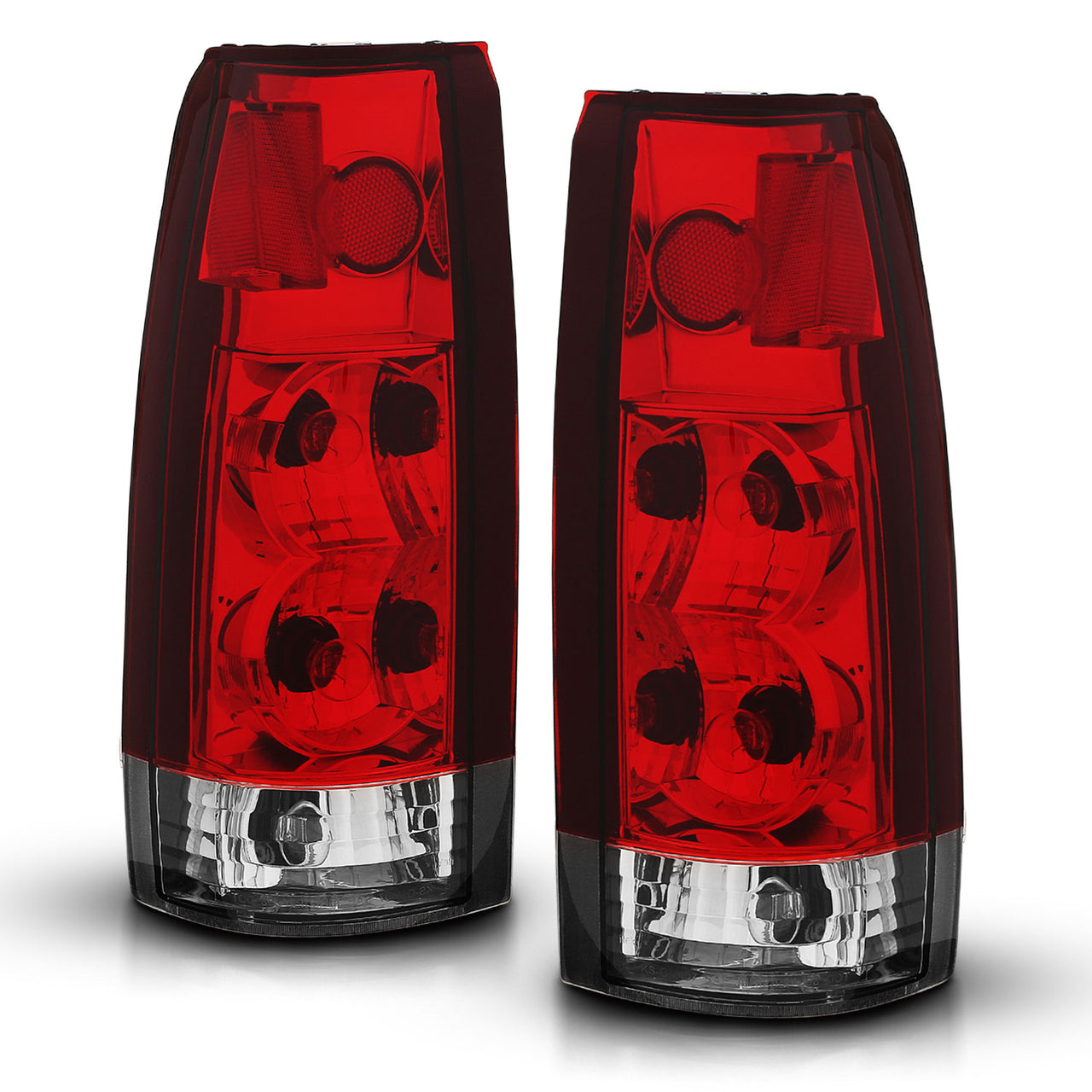 CHEVY FULLSIZE 88-98 TAIL LIGHTS RED/CLEAR NEW VERSION