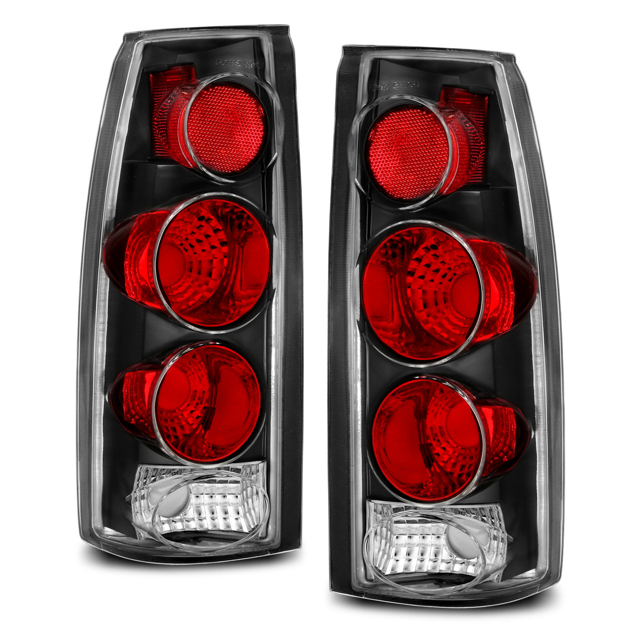 Chevy/GMC C/K 1500/2500/3500 88-99, SUBURBAN/YUKON 92-00, TAHOE 94-00, BLAZER 92-94, CADILLAC ESCALADE 99-00 TAIL LIGHTS 3D STYLE BLACK