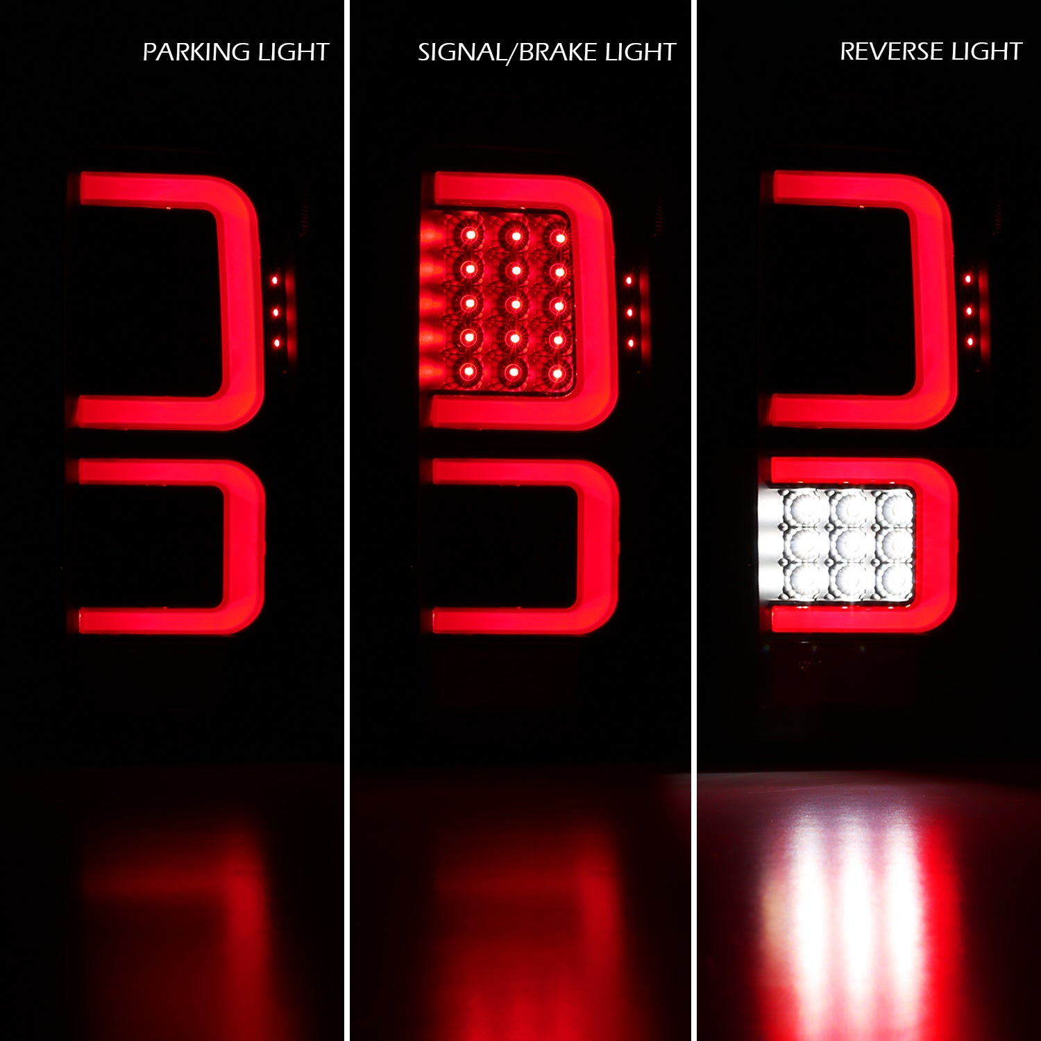 FORD F-150 15-17 LED TAIL LIGHTS G3 BLACK