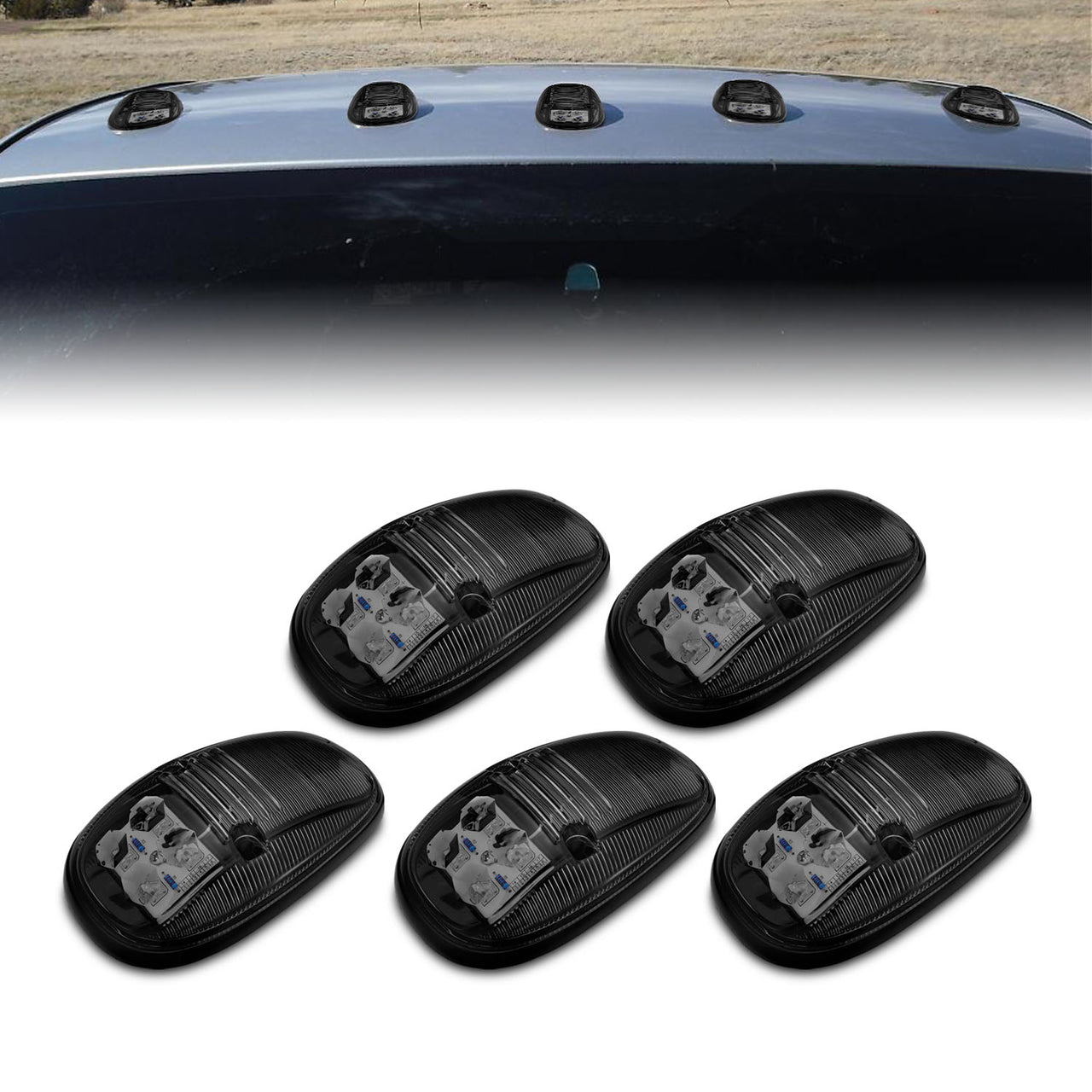 DODGE RAM 2500/3500 99-02 CAB LIGHTS SMOKE(COMPLETE REPLACEMENT KIT)