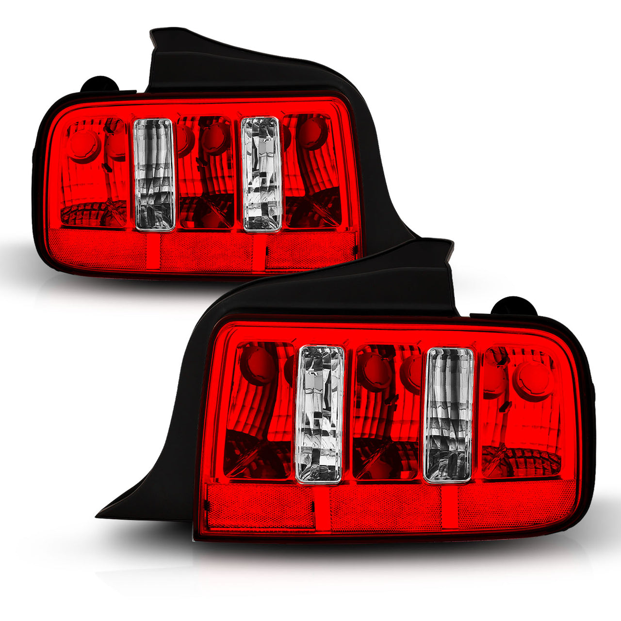 FORD MUSTANG 05-09 TAIL LIGHTS RED/CLEAR (2010 STYLE) (NOT ASSEMBLY)
