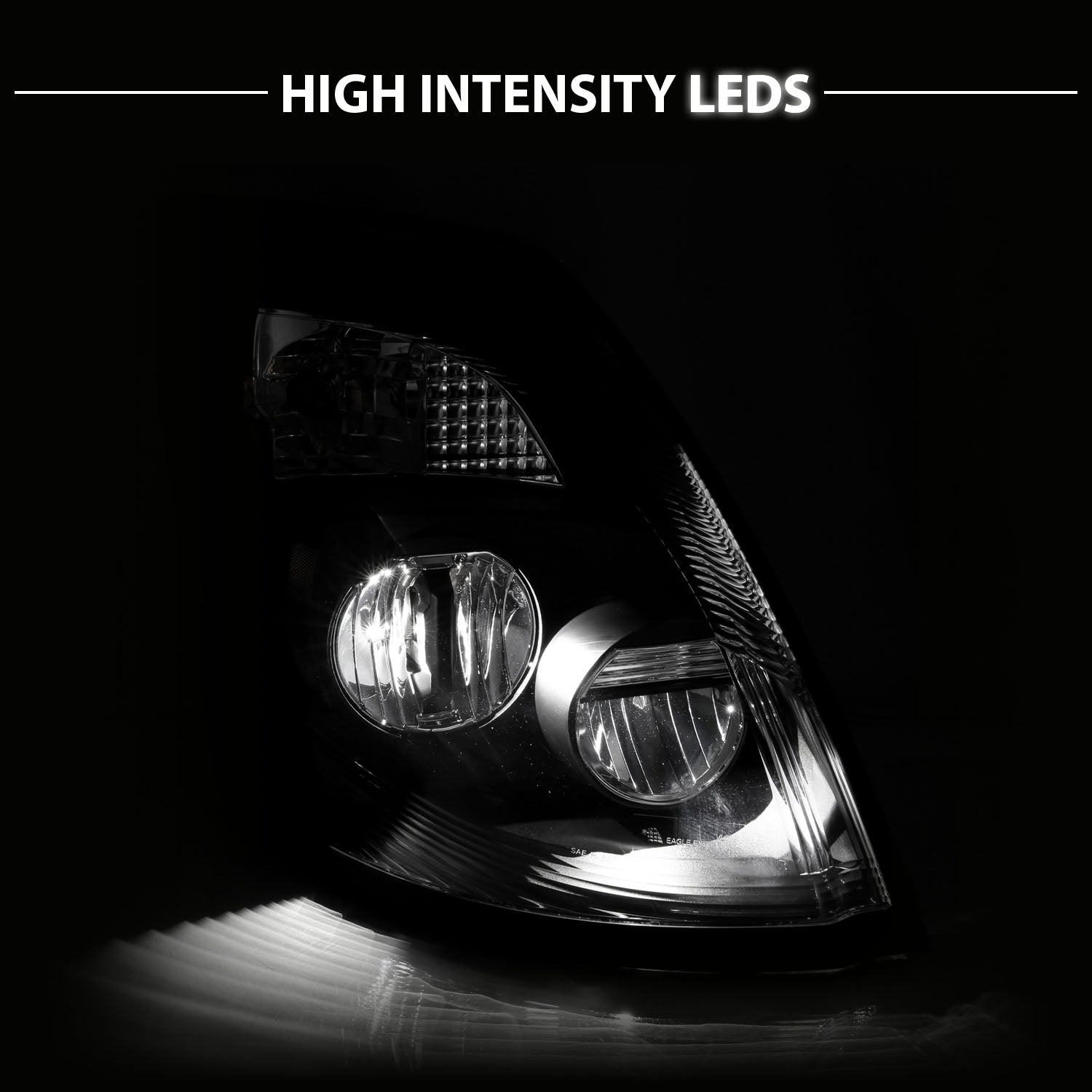 VOLVO VNX/VLN  15-16  LED H.L BLACK AMBER  (RIGHT) (VNX 300,430, 630/VNL 300,430,630,670,730,780)