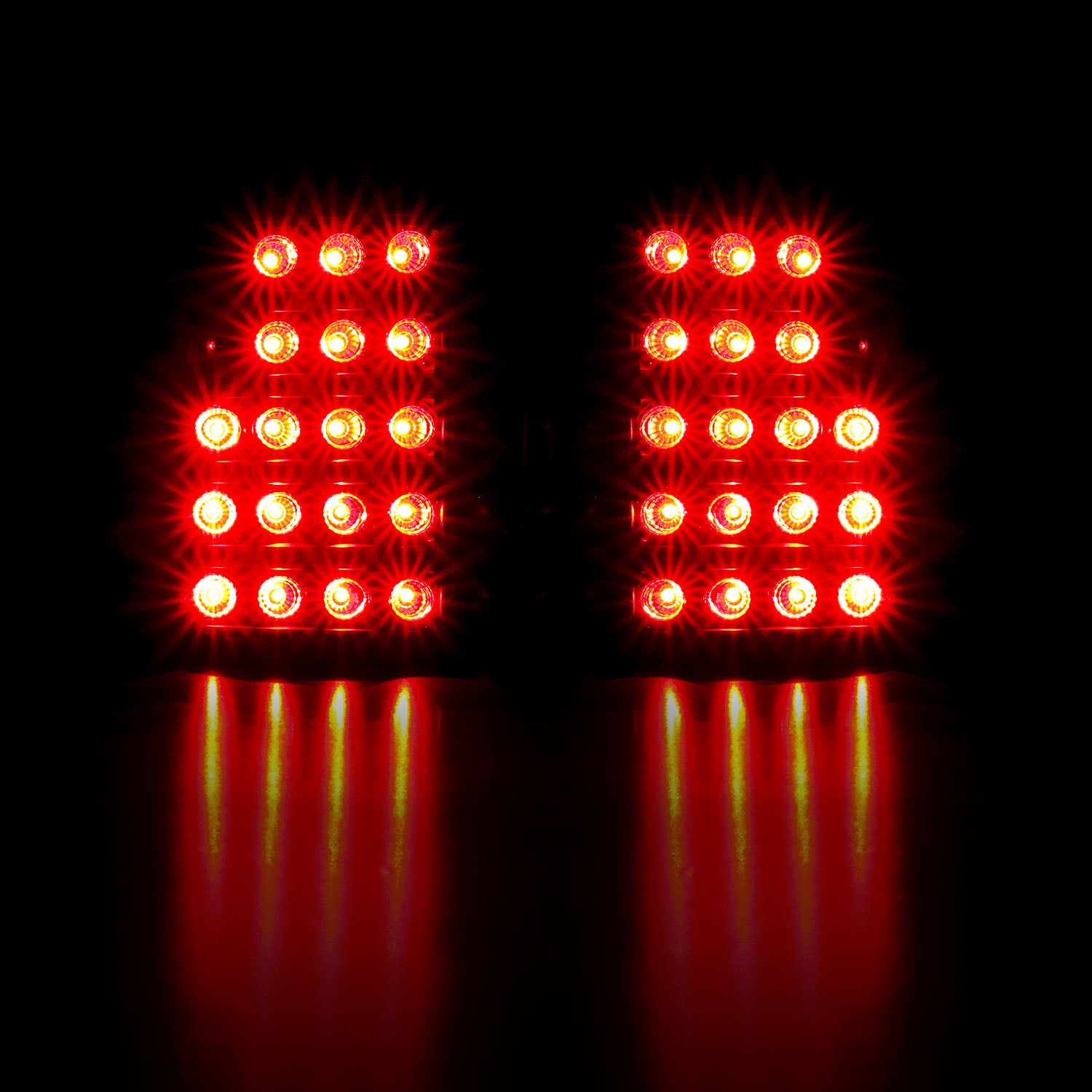 GMC SIERRA 99-07/CHEVY SILVERADO 99-03 (1500/2500 SERIES 99-02 & 3500 SERIES 2003) LED TAIL LIGHTS BLACK (3 HOLE)