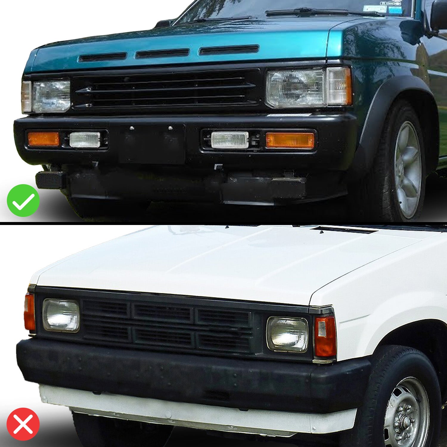 NISSAN HARDBODY 88-89 HEADLIGHTS CLEAR