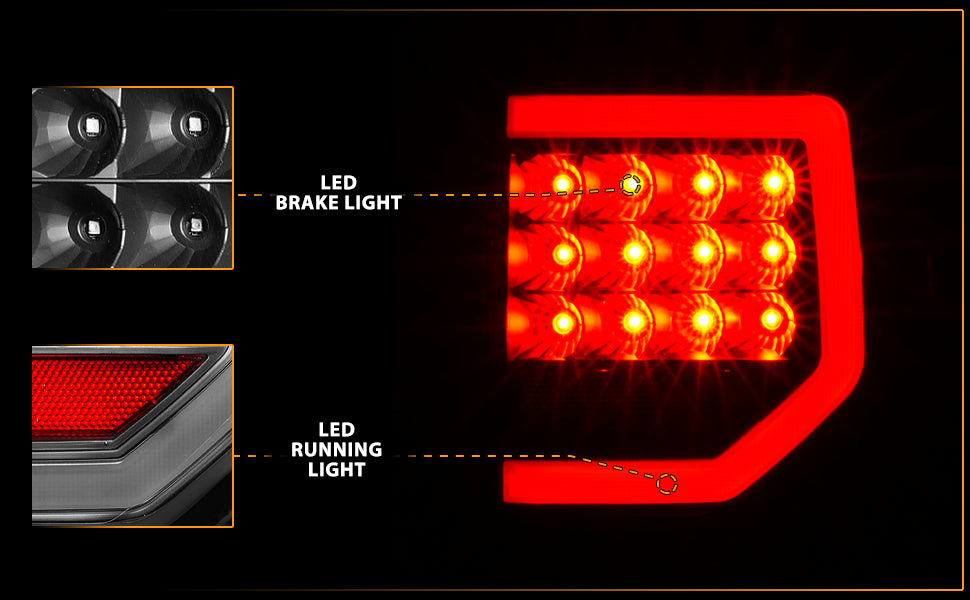 TOYOTA TUNDRA 07-11 FULL LED T.L BLACK HOUSING CLEAR LENS G2 (W/ C LIGHT BARS)