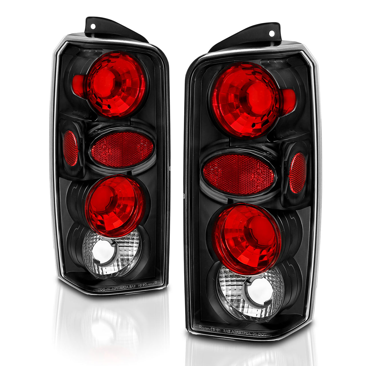 JEEP CHEROKEE 97-00 TAIL LIGHTS BLACK