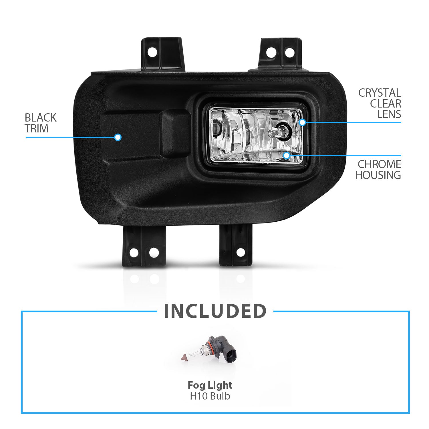 FORD F150 2015 UP FOG LIGHTS CLEAR