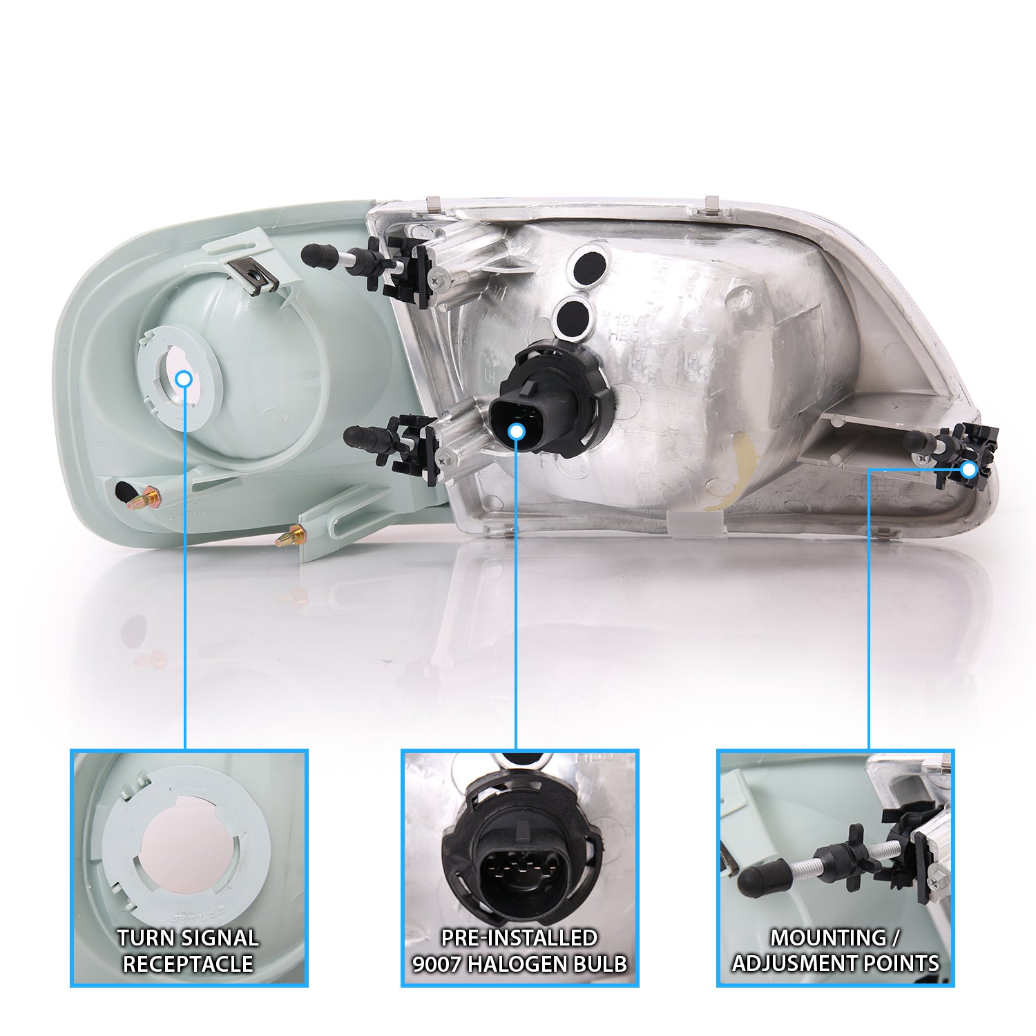 FORD F-150 97-03 HEADLIGHTS G2 CLEAR W/ PARKING LIGHTS