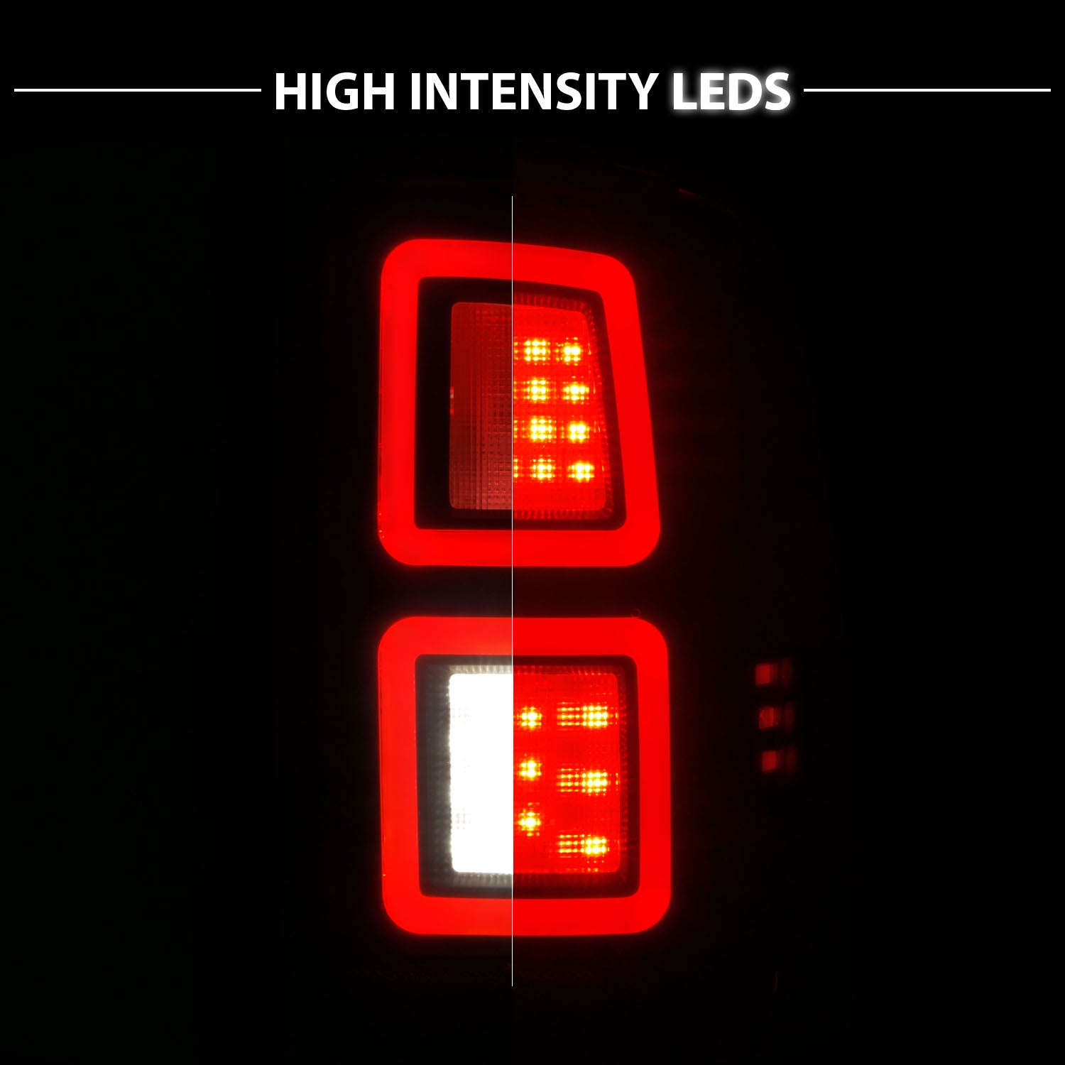 DODGE RAM 09-17 LED TAIL LIGHTS ALL SMOKE (FOR BULB VERSION ONLY)